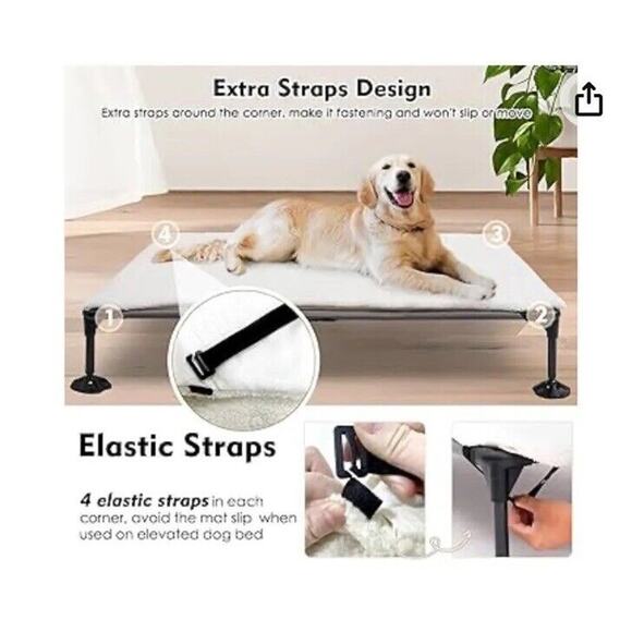 🔥Raised Soft Plush Dog Bed Mat 32” for Elevated Dog Bed BNWT🔥 - Picture 2 of 7